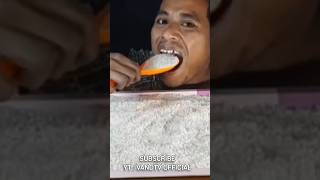 Asmr raw rice eating soundsmakan beras mentaheat rice [upl. by Mulvihill]