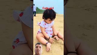 Cute girl funny baby cutebaby kashvian babykashvi beach cute family love shorts comedy [upl. by Noterb]