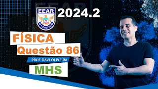 EEAR 20242  FÍSICA  UM CORPO ESTÁ LIGADO A PAREDE POR UMA MOLA [upl. by Seabrook791]