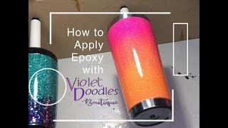 Applying Epoxy Resin to a Glittered Tumbler [upl. by Gilder]