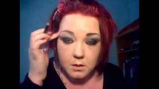 Simple Black Smokey Eye  Red Lips Makeup Speed Tutorial  How To 1080p [upl. by Fulmis807]