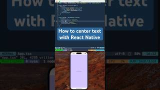 React NativeExpo How to center text with React Native [upl. by Ottie]