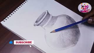 How to draw Realistic Pot step by step tutorial [upl. by Oivlis329]