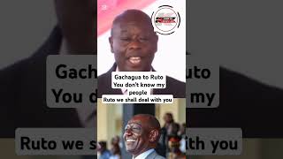 Gachaguas SHOCKING 💥THREAT💥 To Ruto quotWE SHALL DEAL WITH YOUquot gachagua ruto kenyapolitics news [upl. by Eedyah]