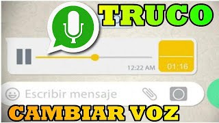 ★ Como CAMBIAR LA VOZ EN WHATSAPP 2023 ★  VOZ DE NIÑO  TRUCO [upl. by Acireit]