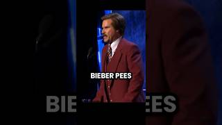 Funny Justin Bieber Story Told By Ron Burgundy shorts viral [upl. by Ardnaiek]