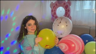 ASMR Blowing And Balloons Popping  Spit Painting and Squeaky Sounds ♥️ [upl. by Henke]