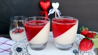 পান্না কোট্টা  ইটালিয়ান ডেজার্ট  Panna Cotta Recipe Bangla  Strawberry Panna Cotta  Panna Cotta [upl. by Anawaj673]