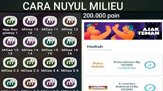 CARA NUYEL MILIEU TERBARU✅ trik banyak dapat poin milieu💯✅ [upl. by Nanaek]