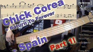 Chick Corea  Spain PART ONE  with notation and tabs [upl. by Benedix]