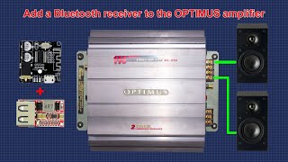 Add a Bluetooth receiver to an old amplifier  Adding a Bluetooth receiver to Optimus amplifier [upl. by Emmerie]