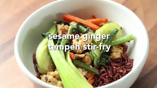 sesame ginger tempeh stir fry [upl. by Eceinwahs83]