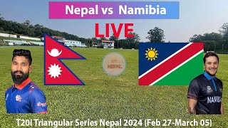 🔴LIVE Nepal vs Namibia T20I Cricket Triangular Series 2024 Match Live  Match 4 NEP vs NAM [upl. by Xantha262]