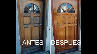 COMO RESTAURAR UNA PUERTA DE MADERA [upl. by Zuleika]