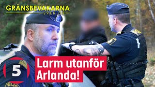 Gränspolisen rycker ut efter larm utanför Arlanda  Gränsbevakarna Sverige  Kanal 5 [upl. by Nowahs]