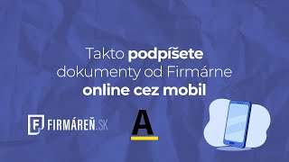 Takto podpíšete dokumenty od Firmárne cez mobil [upl. by Madelina]