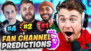 Asking The BIGGEST Fan Channels For Their Premier League PREDICTIONS 🧠 vs ❤️ [upl. by Hooke]