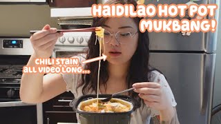 HaidiLao Self Heating Hot Pot Mukbang [upl. by Anelahs]