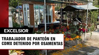 Cae trabajador de Panteón en Iztacalco por robo de restos óseos [upl. by Niloc45]