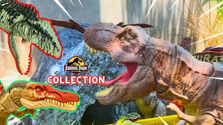 Amazing Jurassic World TREX vs Indoraptor Pteranodon PyroraptorAtrociraptor Rajasaurus amp more [upl. by Ayim]