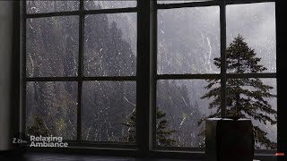 Window Rainfall amp Thunder  Heavy Rain Sounds for Meditation Sleep amp Study Sessions [upl. by Kareem159]