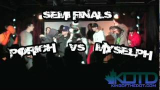 KOTD  Proud2BEhBattleMC 9  poRICH vs Myselph Semi Finals [upl. by Barbe]