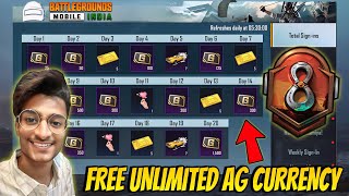 😍FREE AG CURRENCY IN BGMI amp PUBG MOBILE  UNLIMITED FREE AG CURRENCY​⁠ amp GOLD BAR ParasOfficialYT [upl. by Ohcirej963]