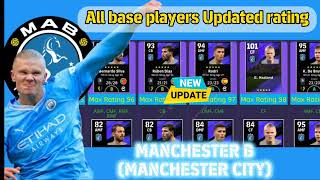 Rating of All Base Players for Manchester City FC in eFootball 2024 efootball2024mobile 💥 [upl. by Carew]