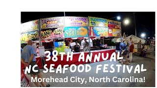 38th Annual North Carolina Seafood Festival Morehead City NC First Night on October 4 2024 [upl. by Adiaj]