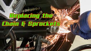 2015 VStrom1000 chain amp Sprockets replacement [upl. by Yessac520]