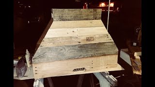 Making a Pallet wood Island Range hood from a wall mount hood [upl. by Lhok]