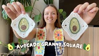 🥑 AVOCADO GRANNY SQUARE  beginner friendly tutorial with in depth sep by step explanation [upl. by Tansey476]