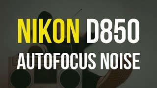 Nikon D850 Autofocus Noise  A Simple Solution [upl. by Aivle734]