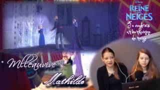 Frozen  Je voudrais un bonhomme de neige  COVER By ° Mlleauvive ° amp Mathilde ♬ [upl. by Decato]