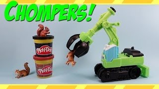 Chomper the Excavator Play Doh Diggin Rigs Tonka Chuck amp Friends [upl. by Janina]