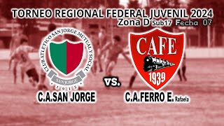 240626 TRFJ Sub17 F07 Zona D  CASan Jorge vs CAFerrocarril del Estado [upl. by Sairtemed]