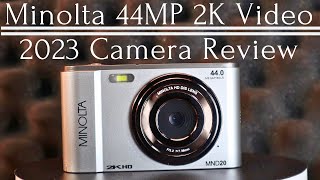 44 MP Minolta MND20 2K HD Digital Camera Review [upl. by Elicec]