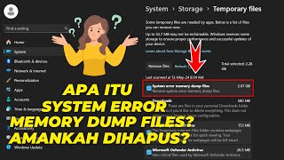 Apa Itu System Error Memory Dump File Amankah Dihapus [upl. by Britteny]