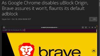 As Google Chrome disables uBlock Origin Brave assures it wont flaunts its default adblock [upl. by Lucy819]