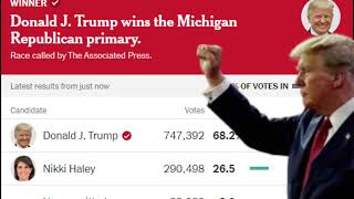 Trump beats Nikki Haley Joe Biden wins amid protest votes in Michigan primaries [upl. by Melisande422]