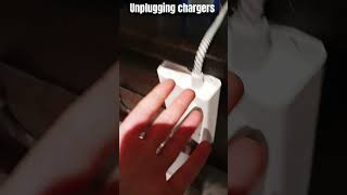 Unplugging chargers be like [upl. by Anneyehc]