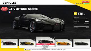 The Crew 2  New York to San Francisco  Bugatti La Voiture Noire  No shortcut PS5 [upl. by Atiuqam]