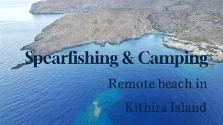 Spearfishing amp Camping at remote beach in Kithira Greece [upl. by Noret]