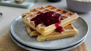 Belgische Waffeln – einfaches Rezept für den perfekten Waffelteig [upl. by Tybie]