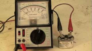 How to check the capacitor with an analog meter [upl. by Arytal577]