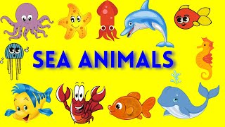 Kids vocabulary  Sea Animals  Learn English for kids  English educational video [upl. by Leeann492]