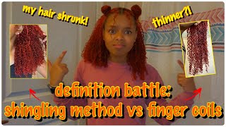 definition battle shingling method vs finger coils  aliyah s [upl. by Ringo874]