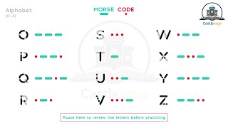 9 Practice Morse Code Letters with Sound  O to Z Faster speed [upl. by Onibla247]