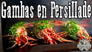 Gambas en persillade à la Plancha et elles sont vraiment énormes  🦐🔥😱 [upl. by Sihtnyc71]