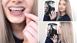 FLOSSING WITH BRACES  Benefits of Using a Water Flosser [upl. by Zusman]